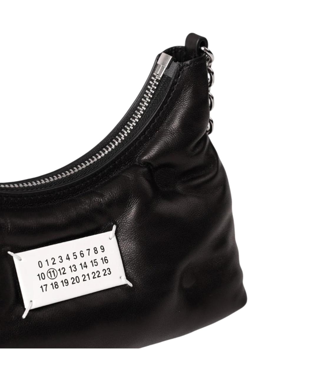 MAISON MARGIELA Черная кожаная сумка через плечо, фото 3