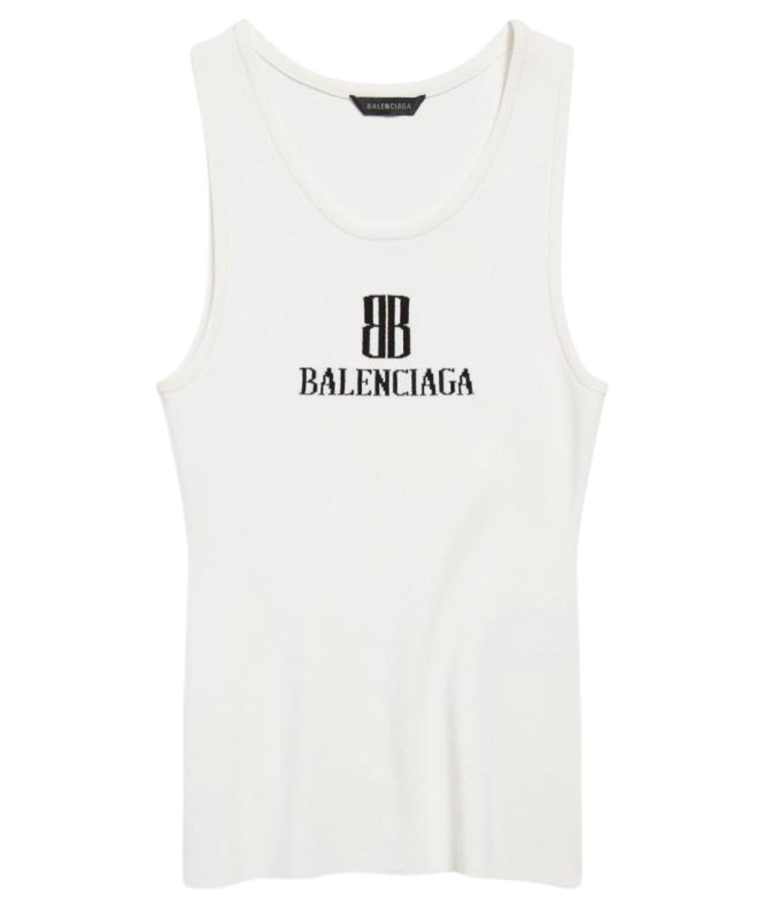 BALENCIAGA Белая майка, фото 1