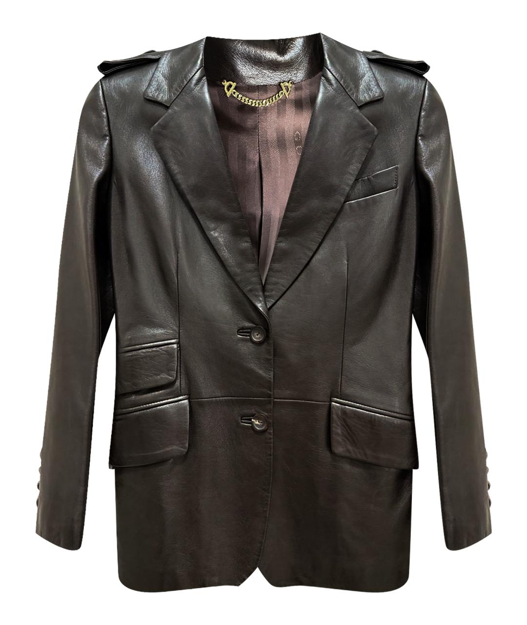 GUCCI Коричневый кожаный жакет/пиджак, фото 1