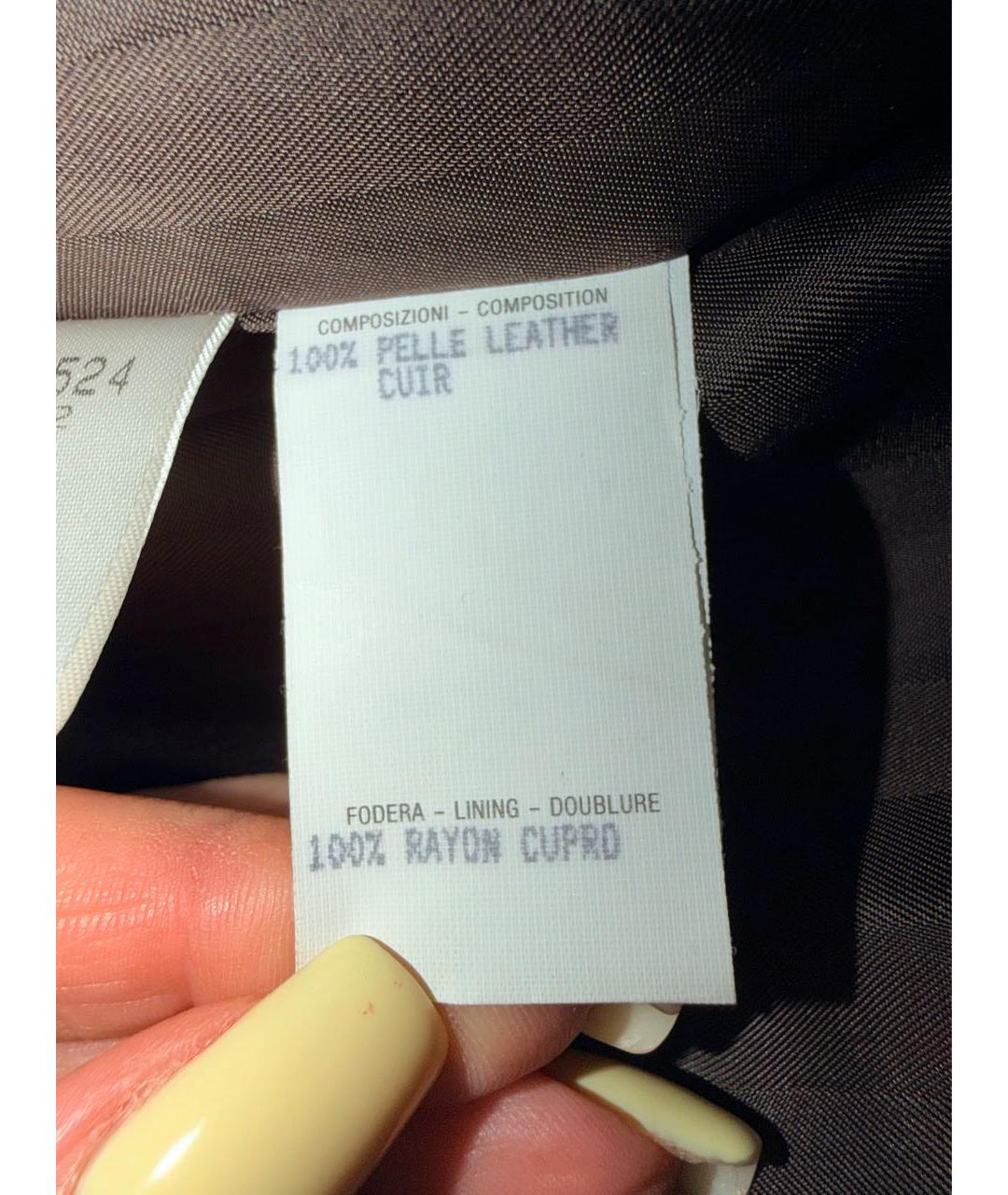 GUCCI Коричневый кожаный жакет/пиджак, фото 6