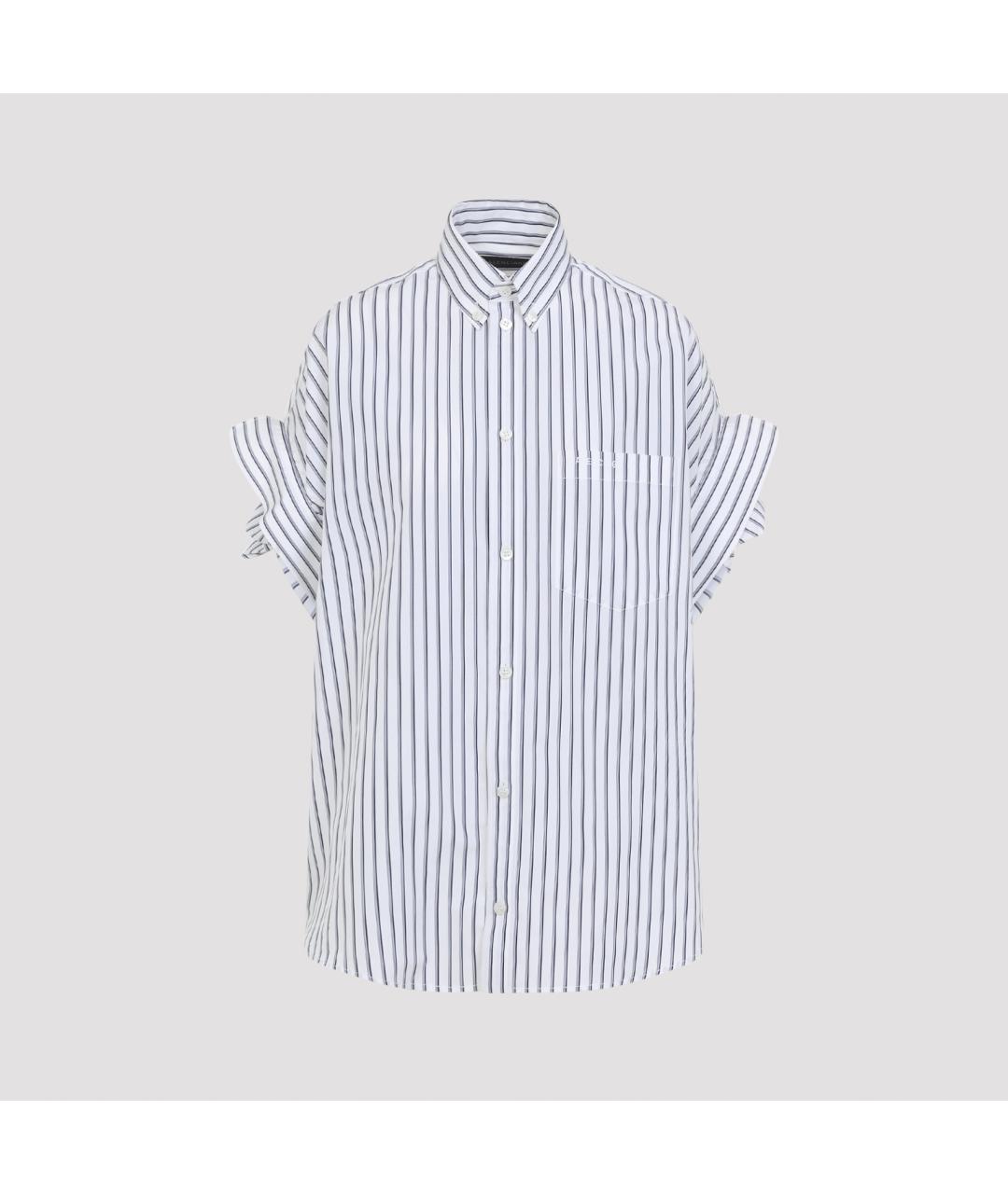 BALENCIAGA Белая хлопковая рубашка, фото 2