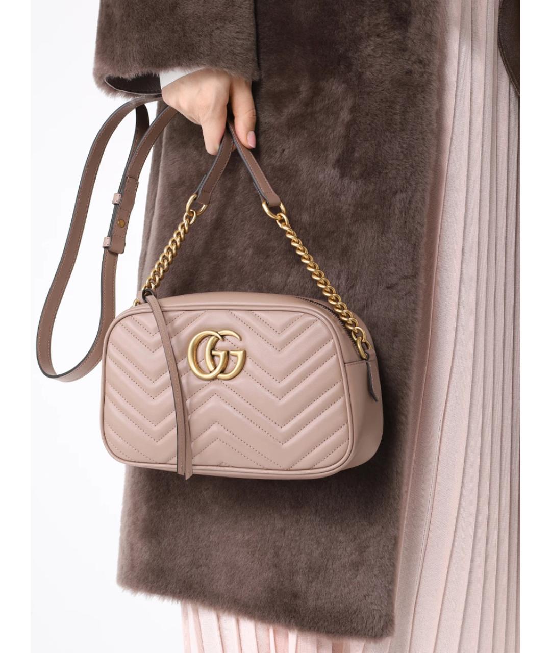 GUCCI Розовая кожаная сумка через плечо, фото 3