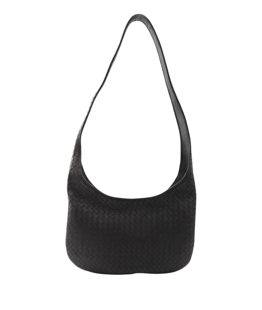 BOTTEGA VENETA Черная кожаная сумка на плечо, фото 1