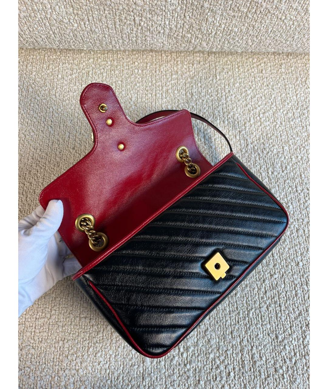 GUCCI Черная кожаная сумка через плечо, фото 8