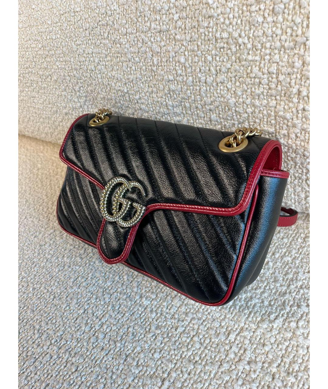 GUCCI Черная кожаная сумка через плечо, фото 5