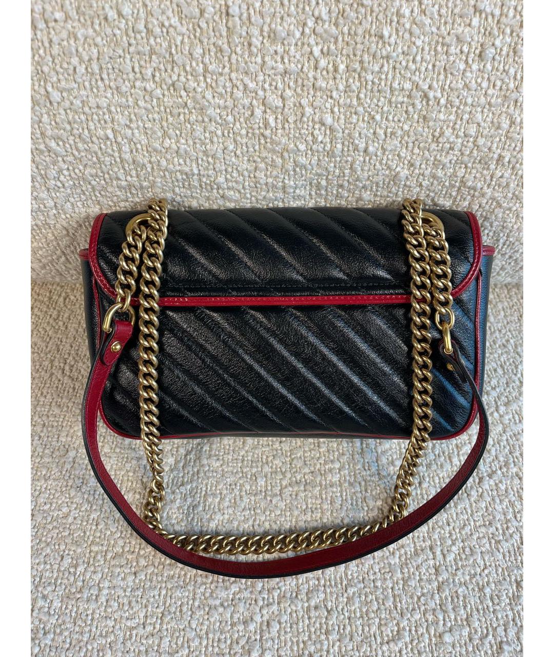 GUCCI Черная кожаная сумка через плечо, фото 3