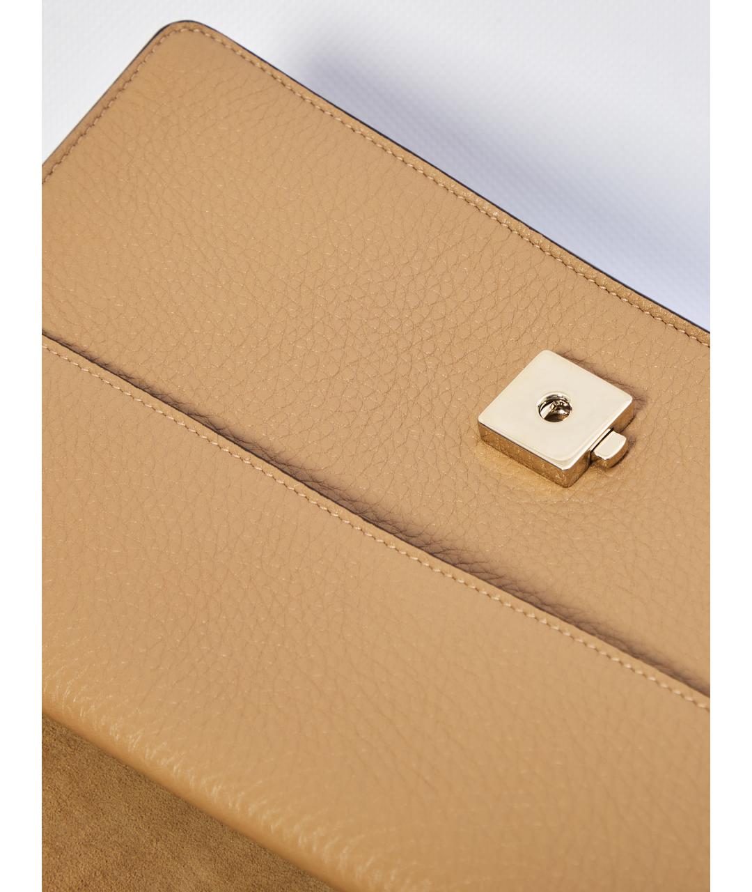 GUCCI Бежевая кожаная сумка через плечо, фото 4