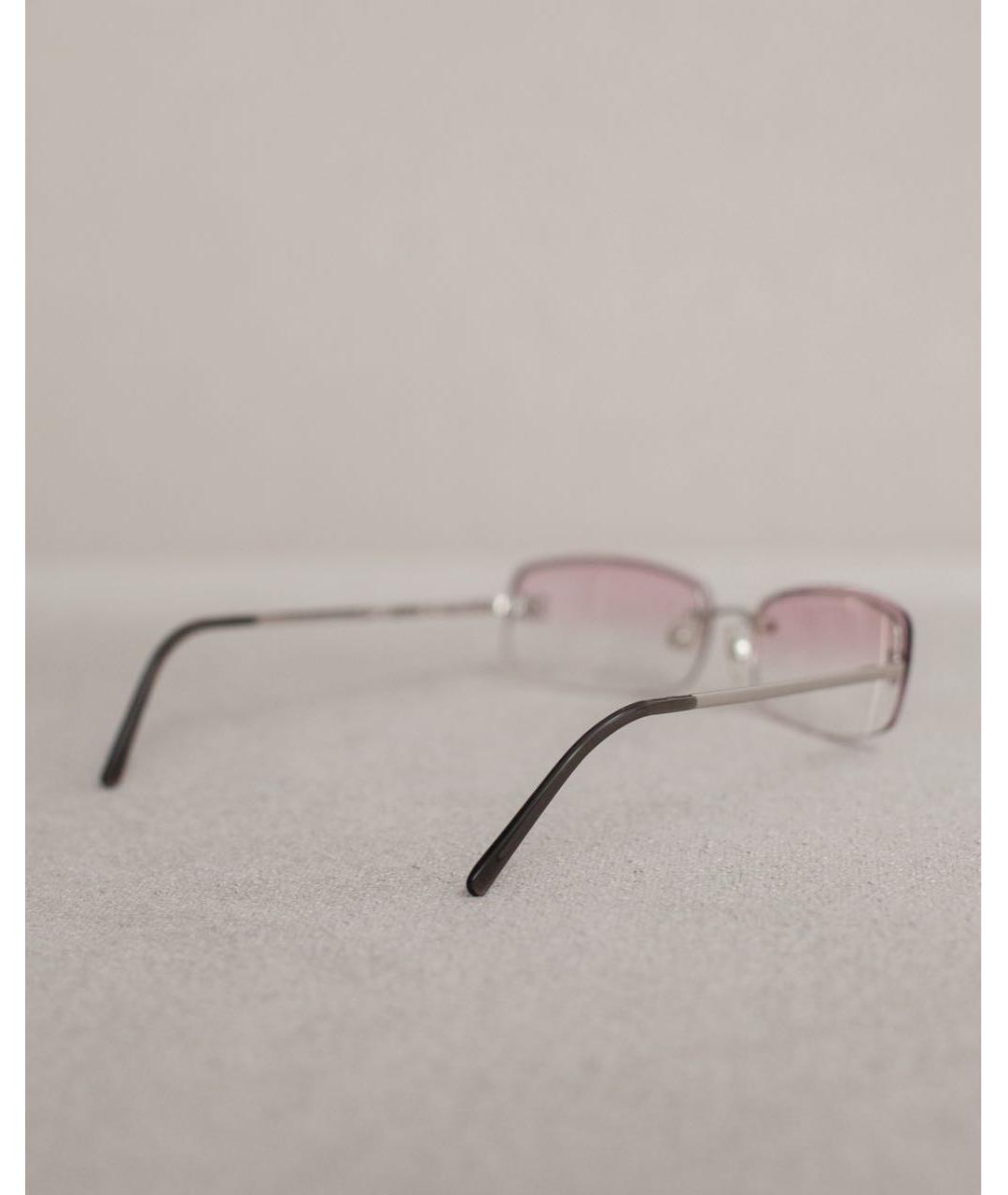 CHANEL Розовые металлические солнцезащитные очки, фото 2