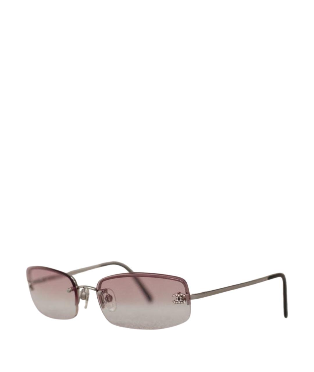 CHANEL Розовые металлические солнцезащитные очки, фото 1