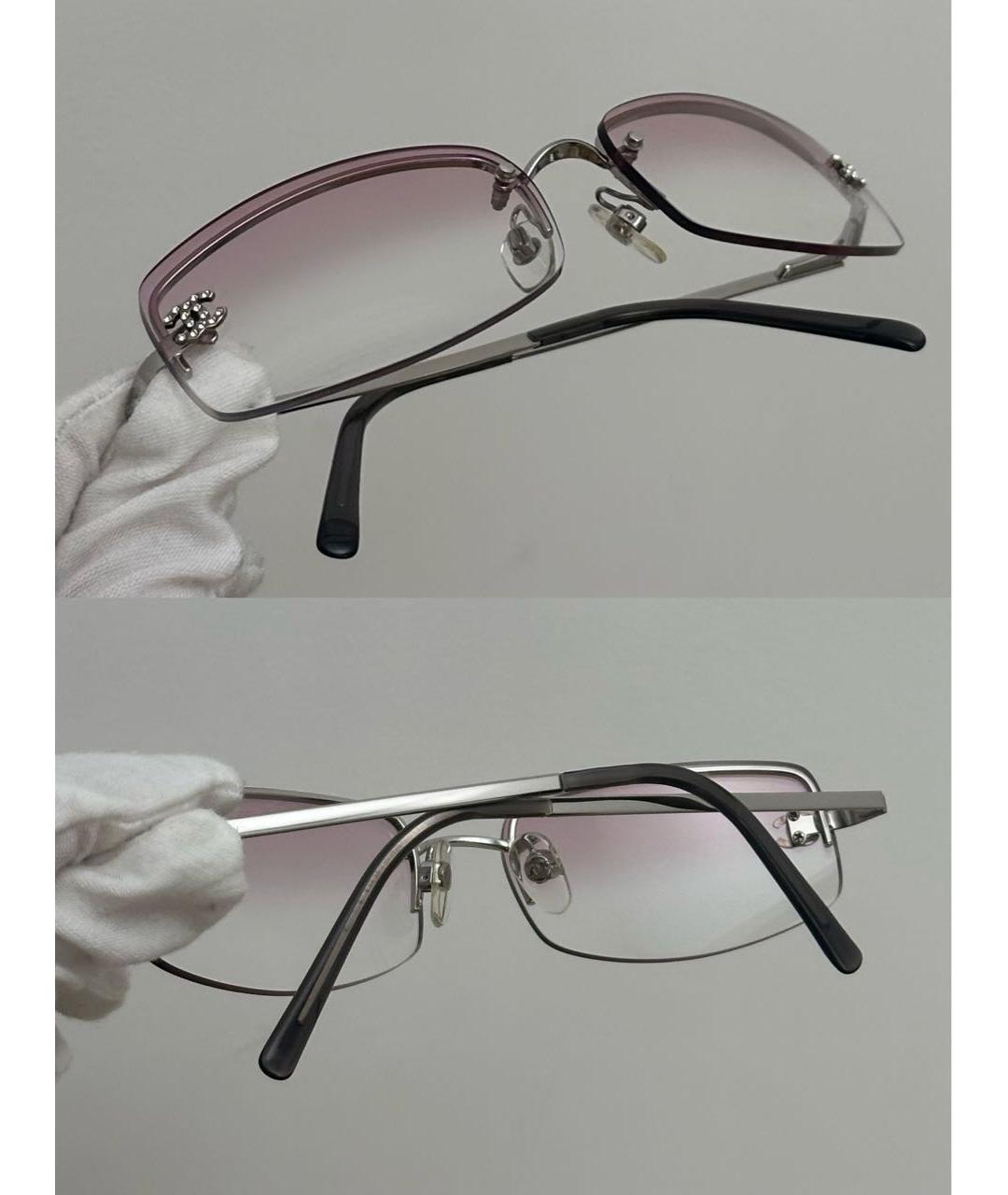 CHANEL Розовые металлические солнцезащитные очки, фото 6