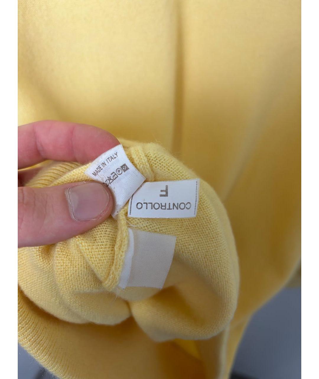 BRUNELLO CUCINELLI Желтый кашемировый джемпер / свитер, фото 4