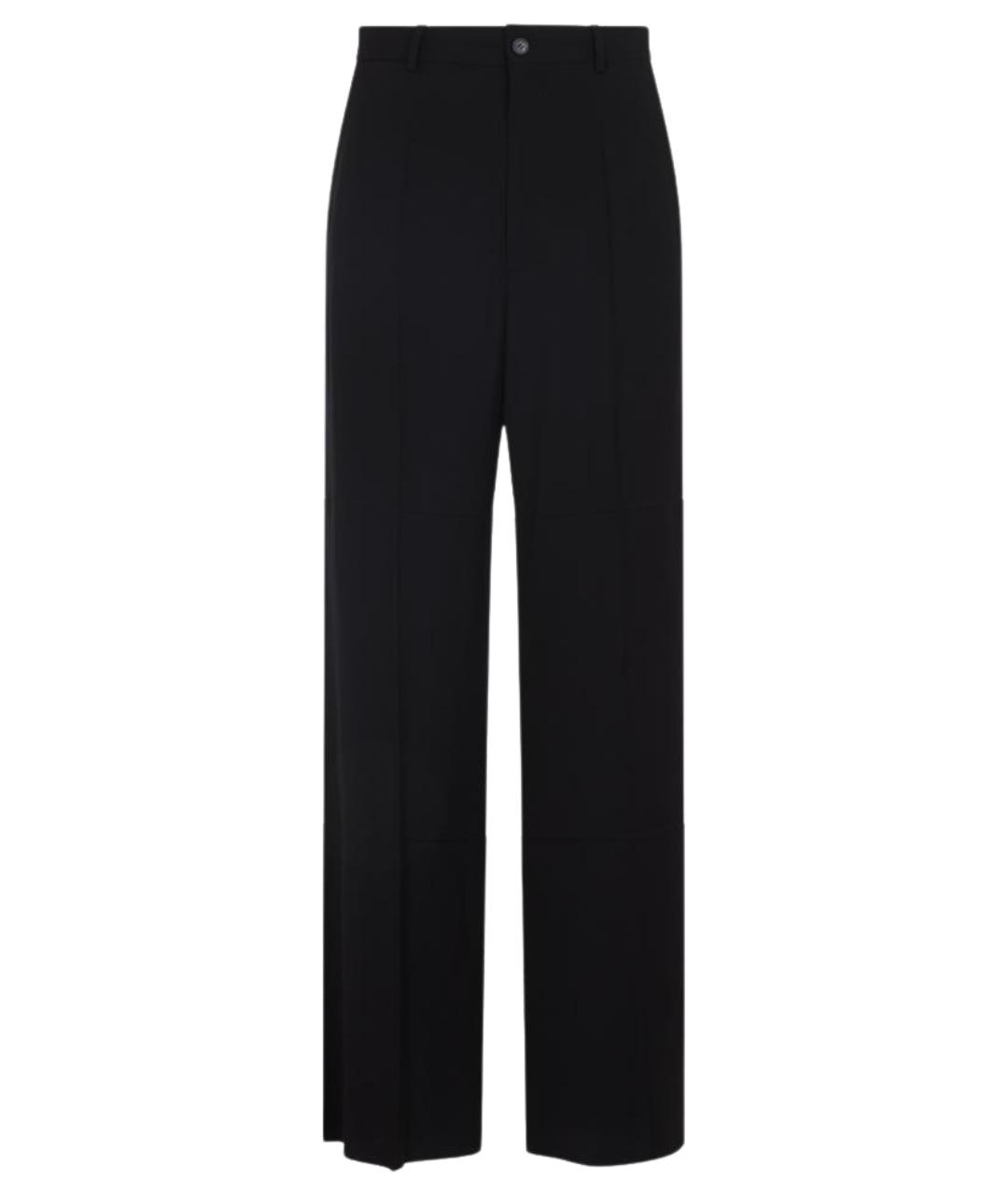 BALENCIAGA Черные вискозные повседневные брюки, фото 1