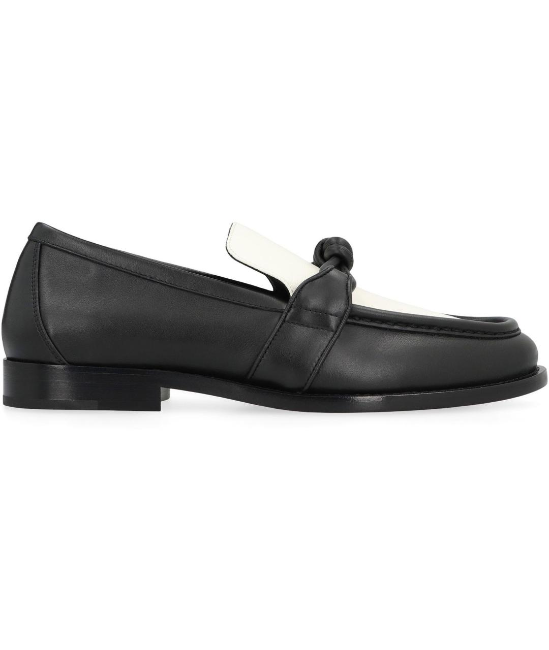 BOTTEGA VENETA Черные кожаные лоферы, фото 1