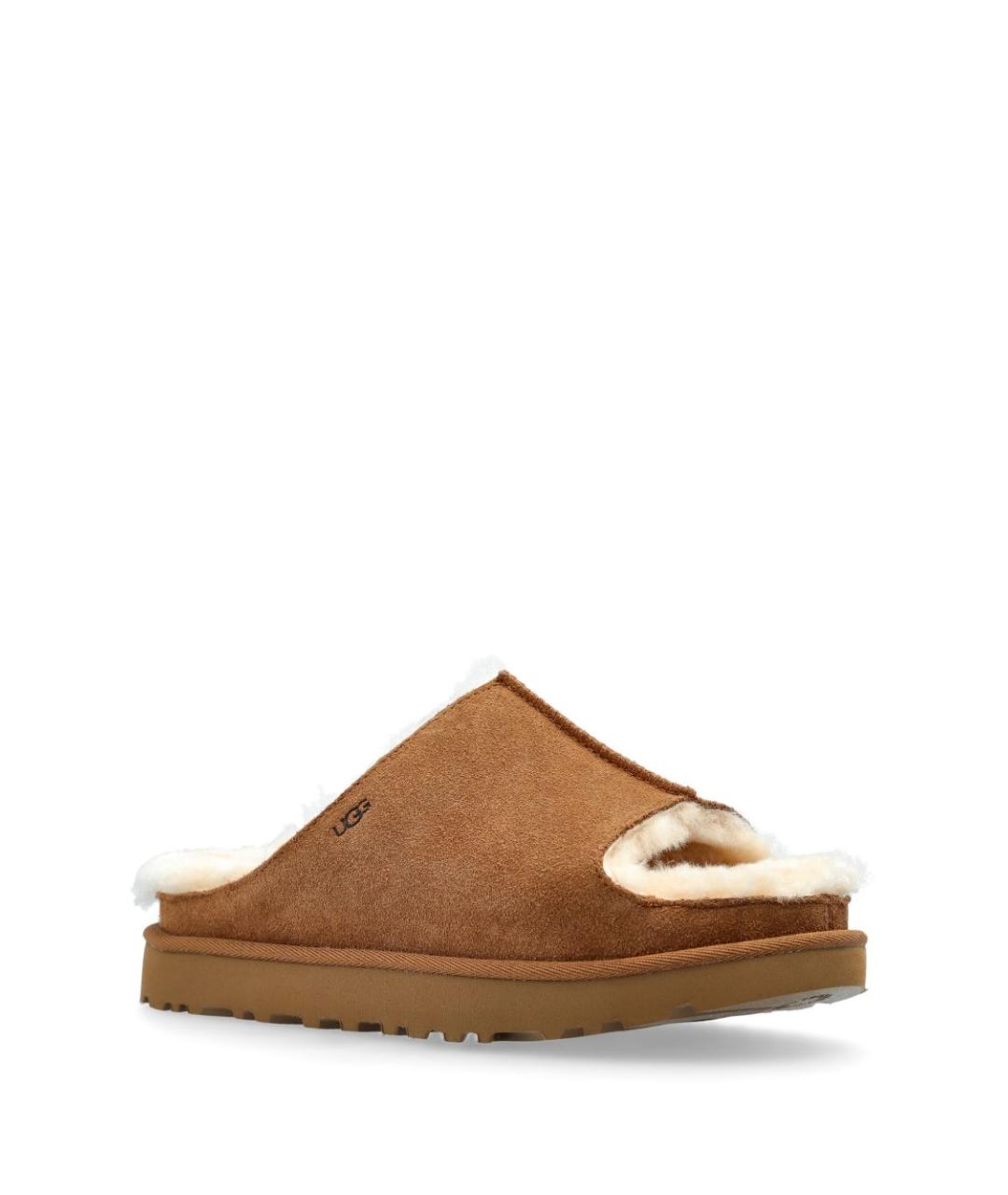 UGG AUSTRALIA Коричневые замшевые шлепанцы, фото 2