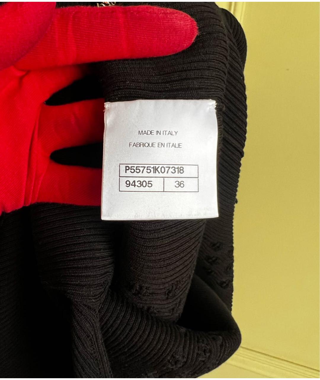 CHANEL Черная хлопковая майка, фото 7