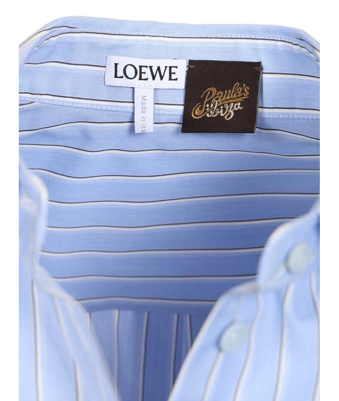 LOEWE Голубая хлопковая рубашка, фото 5