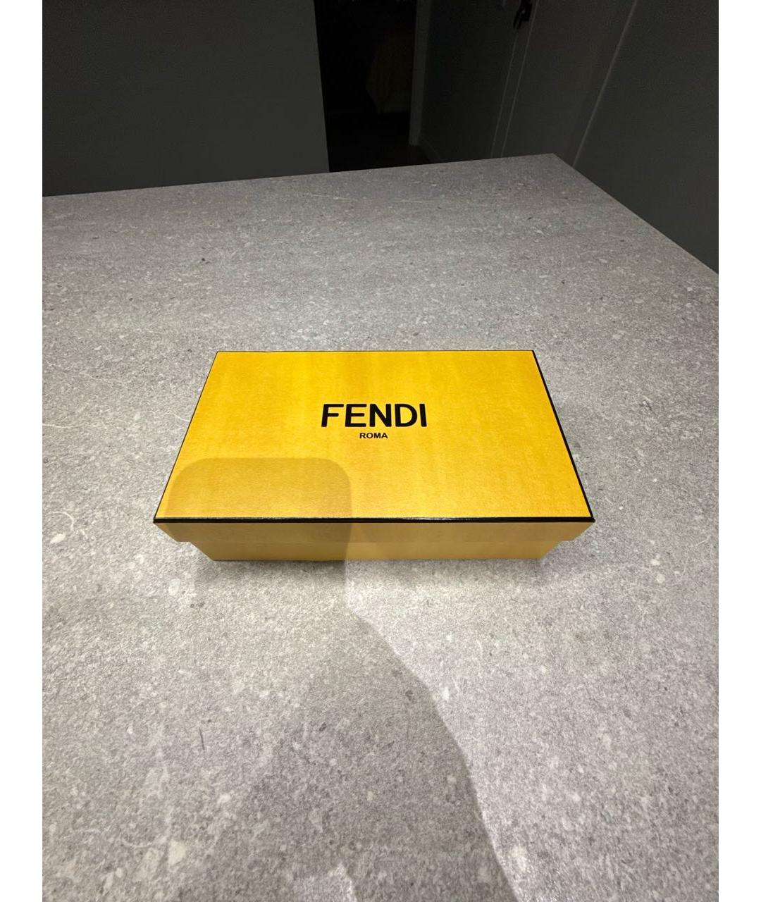 FENDI Черные металлические солнцезащитные очки, фото 4
