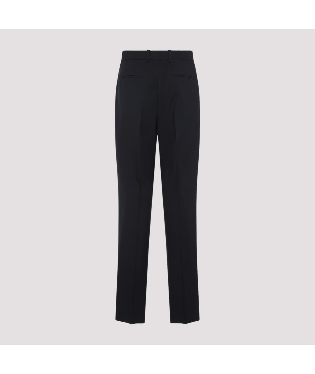 JIL SANDER Синие шерстяные повседневные брюки, фото 2