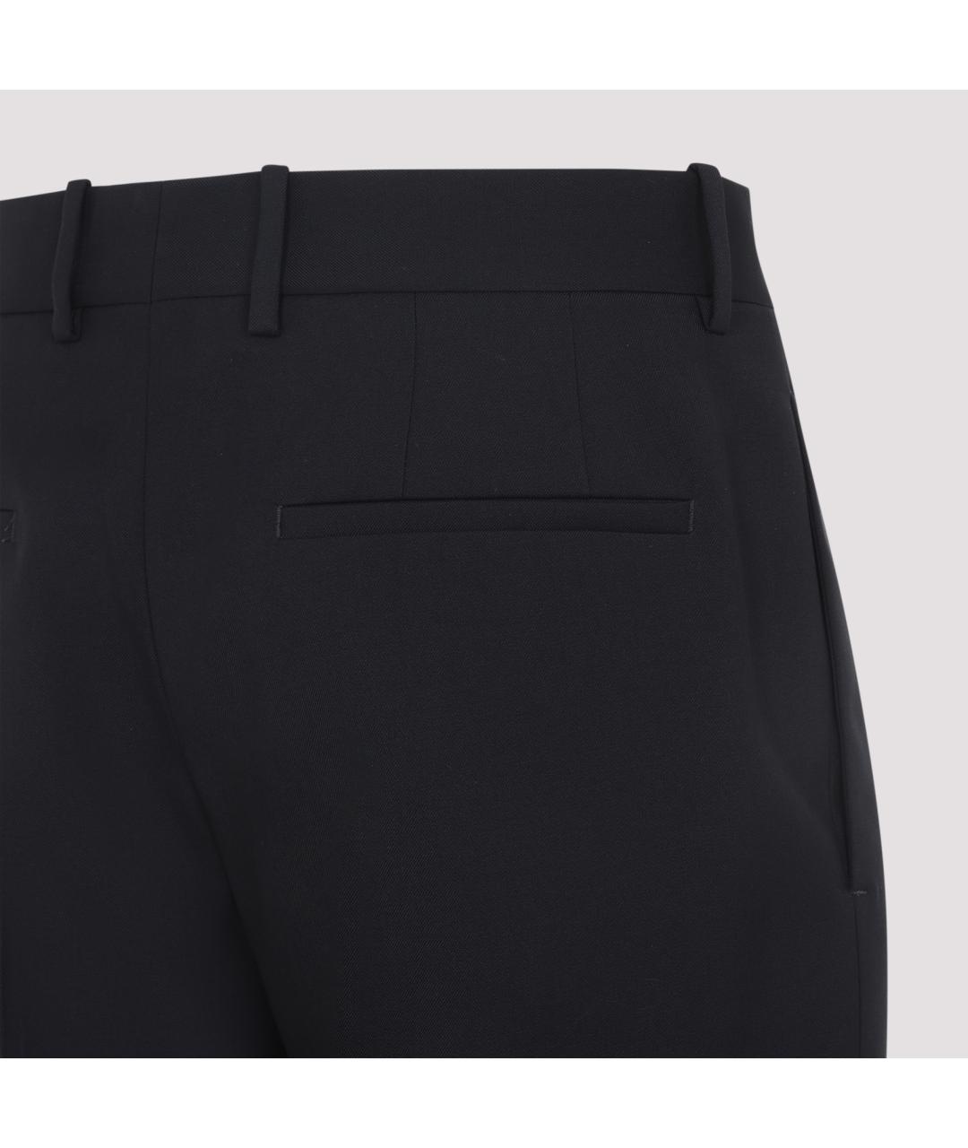 JIL SANDER Синие шерстяные повседневные брюки, фото 3