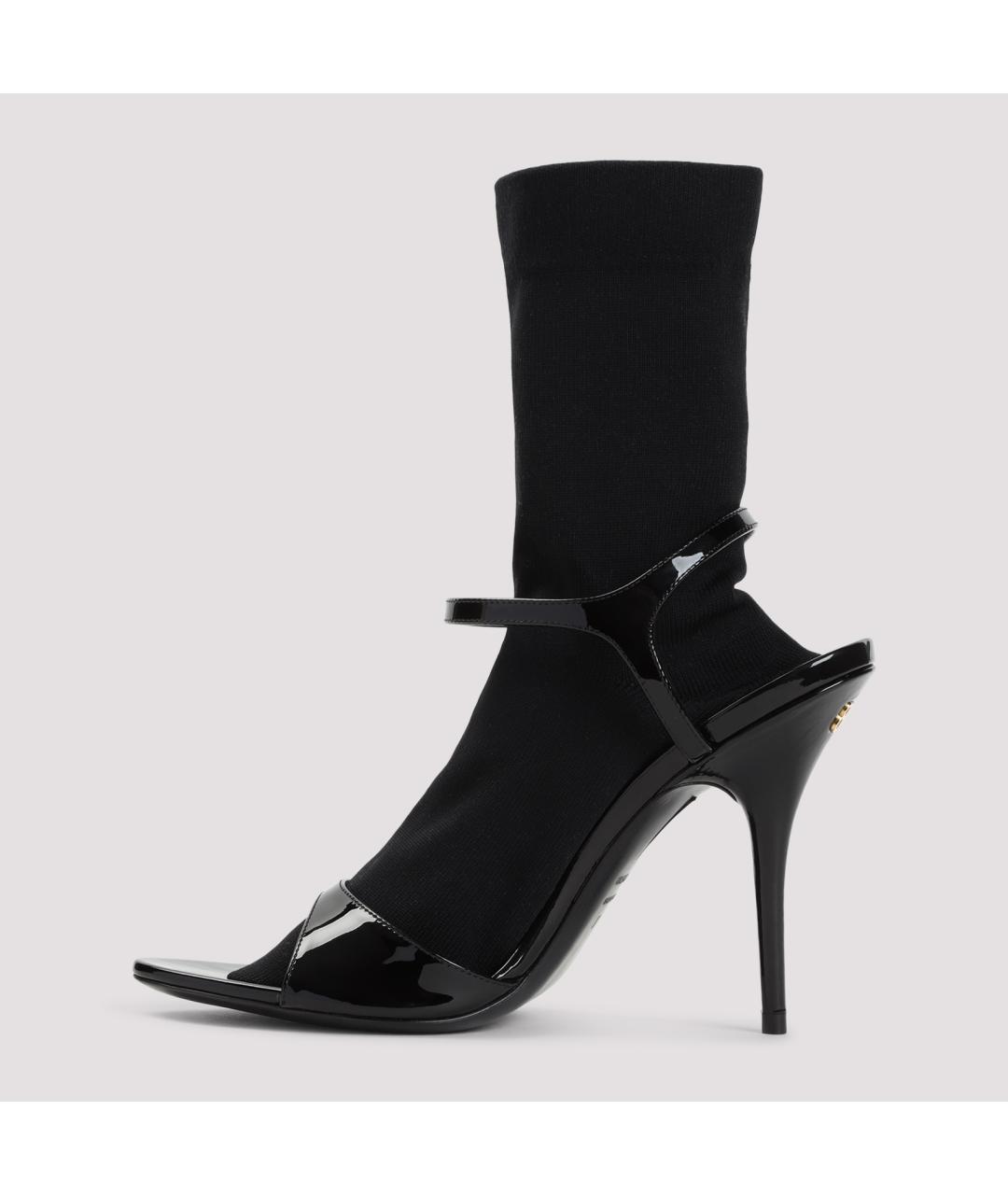 BALENCIAGA Черные кожаные босоножки, фото 2