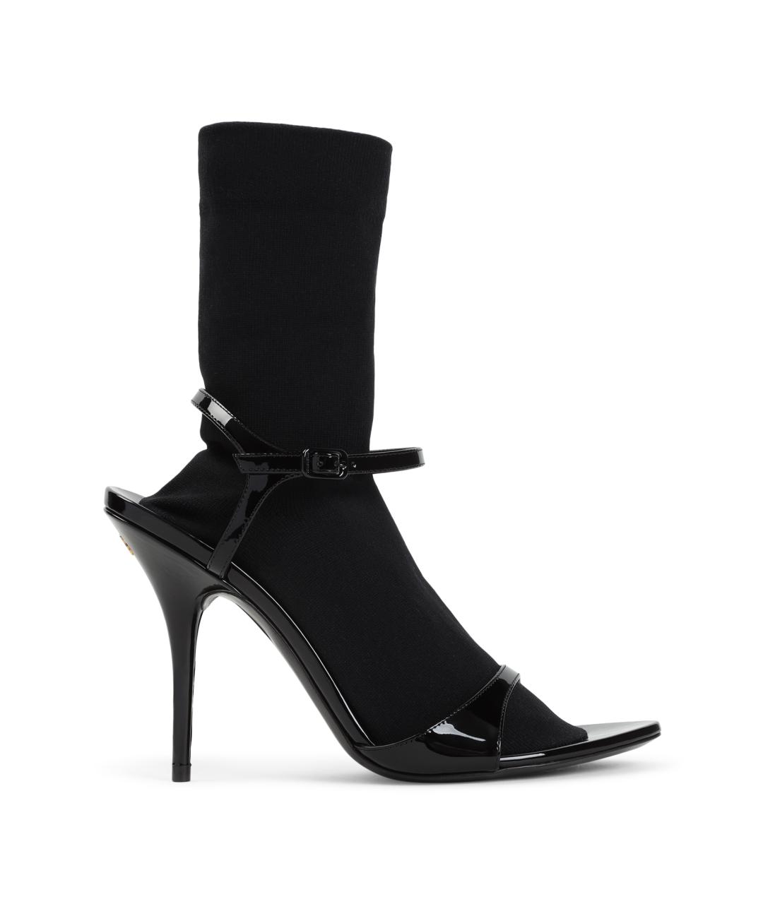 BALENCIAGA Черные кожаные босоножки, фото 1