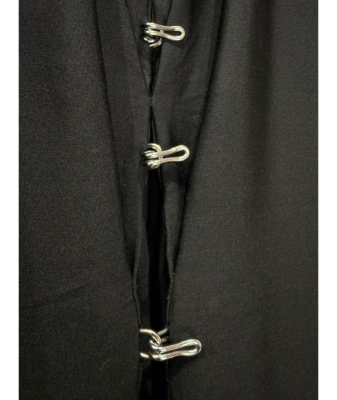 LANVIN Черное шелковое повседневное платье, фото 4