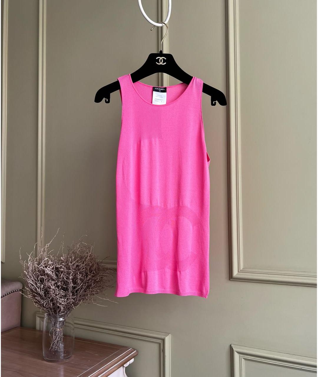 CHANEL Розовая майка, фото 7