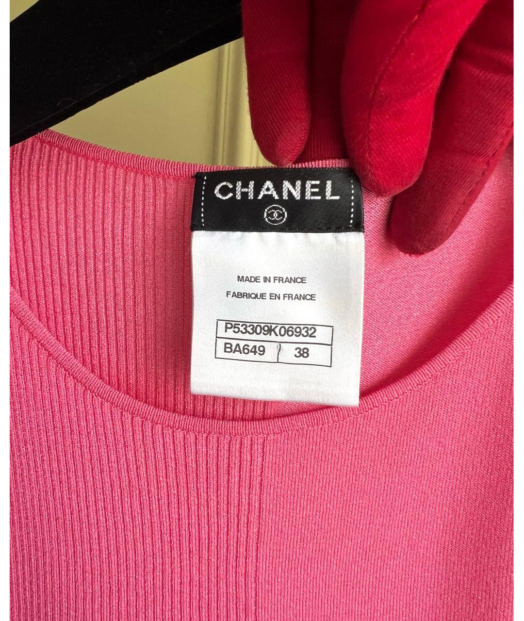CHANEL Розовая майка, фото 4