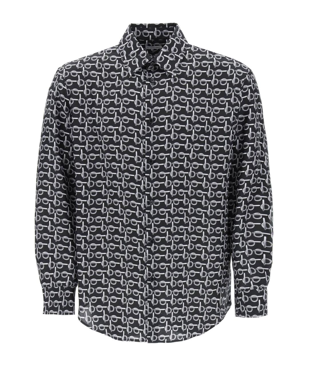 BURBERRY Черная шелковая кэжуал рубашка, фото 1