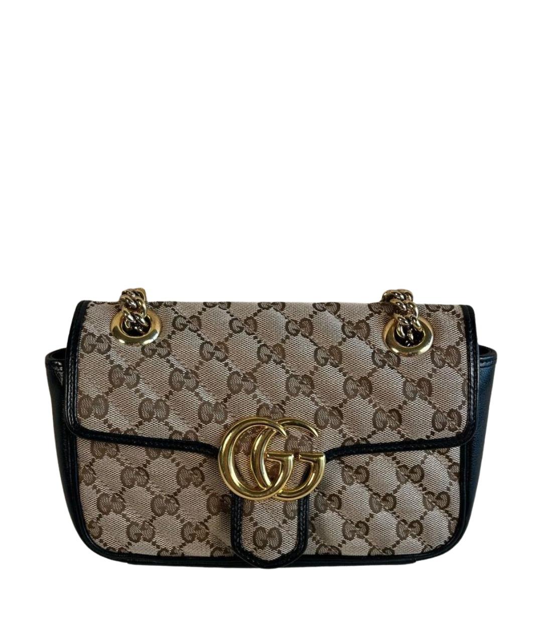 GUCCI Бежевая тканевая сумка через плечо, фото 1
