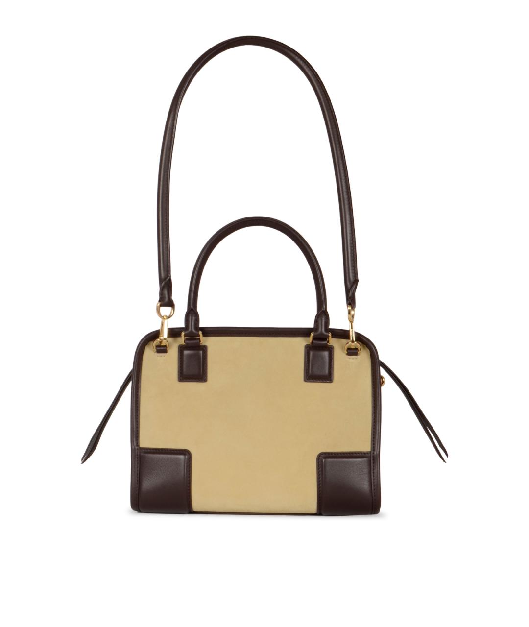 LOEWE Бежевая замшевая сумка тоут, фото 3