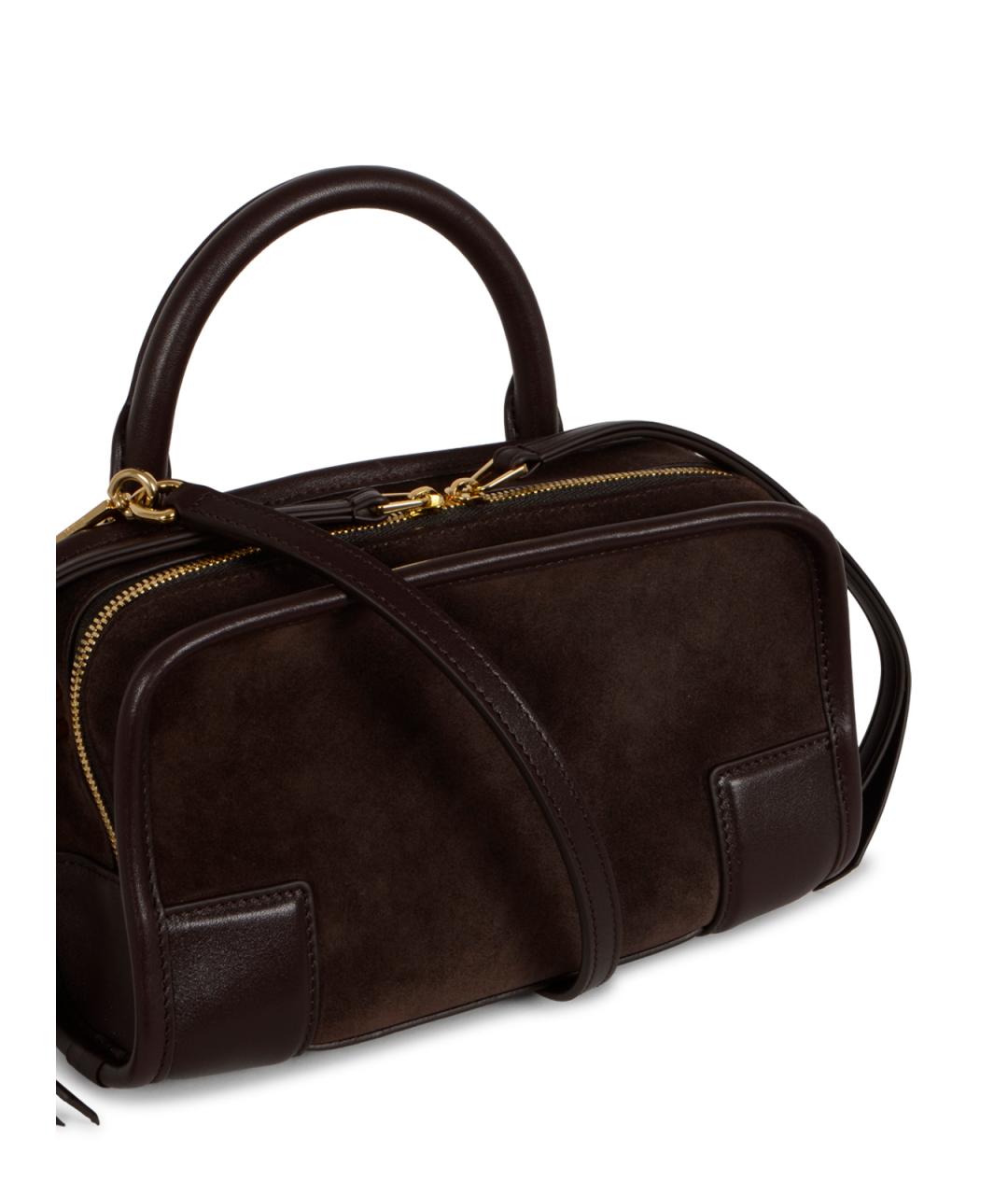 LOEWE Коричневая замшевая сумка тоут, фото 4