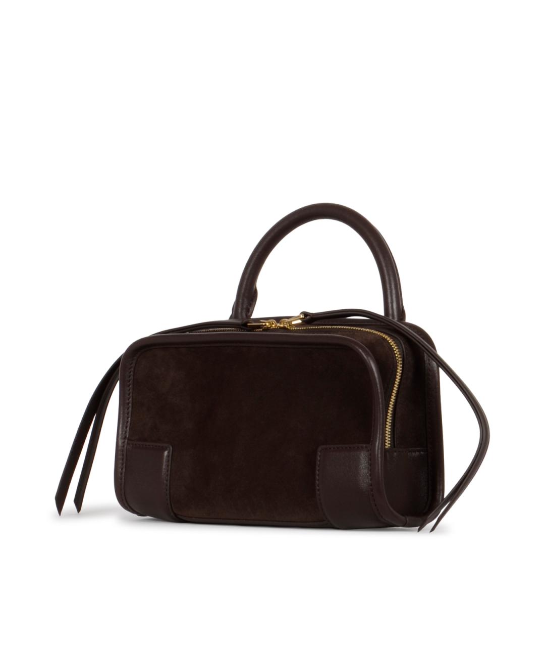 LOEWE Коричневая замшевая сумка тоут, фото 2