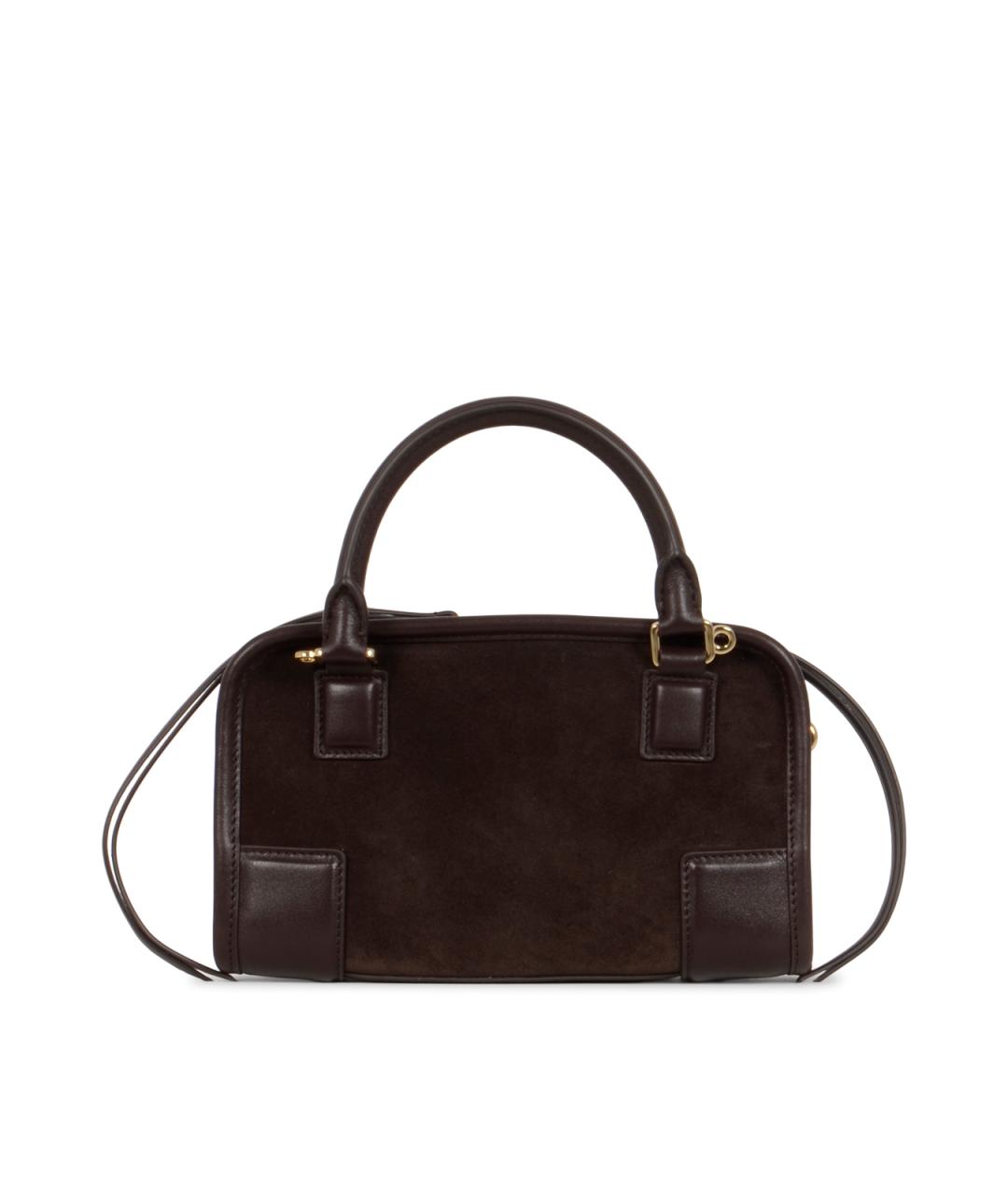 LOEWE Коричневая замшевая сумка тоут, фото 3