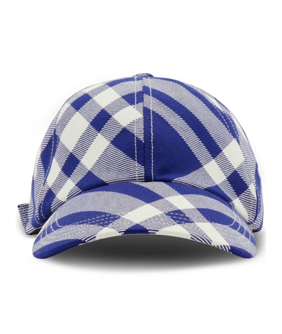 BURBERRY Синяя синтетическая кепка, фото 1