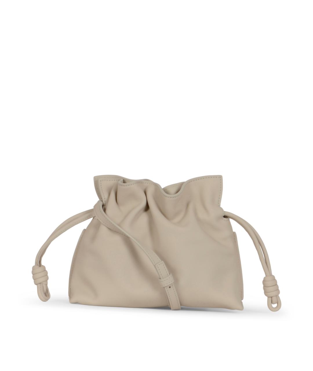 LOEWE Бежевая кожаная сумка через плечо, фото 3
