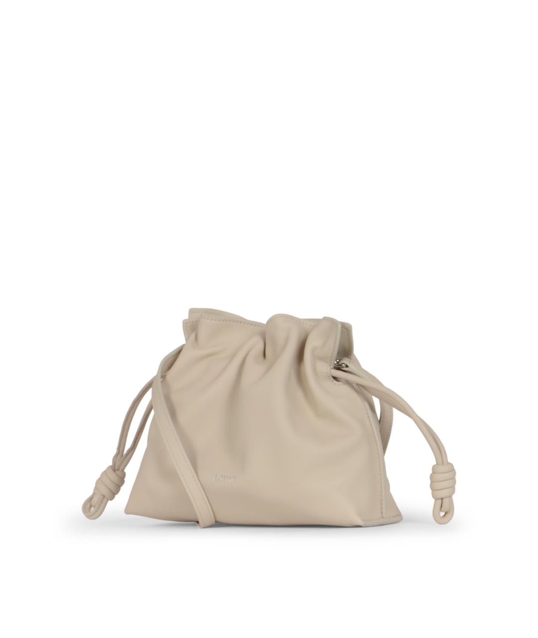 LOEWE Бежевая кожаная сумка через плечо, фото 2