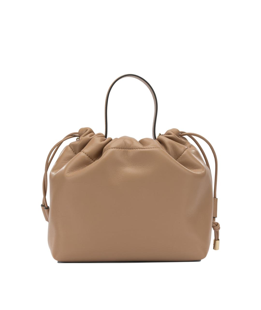 CHLOE Бежевая кожаная сумка с короткими ручками, фото 3