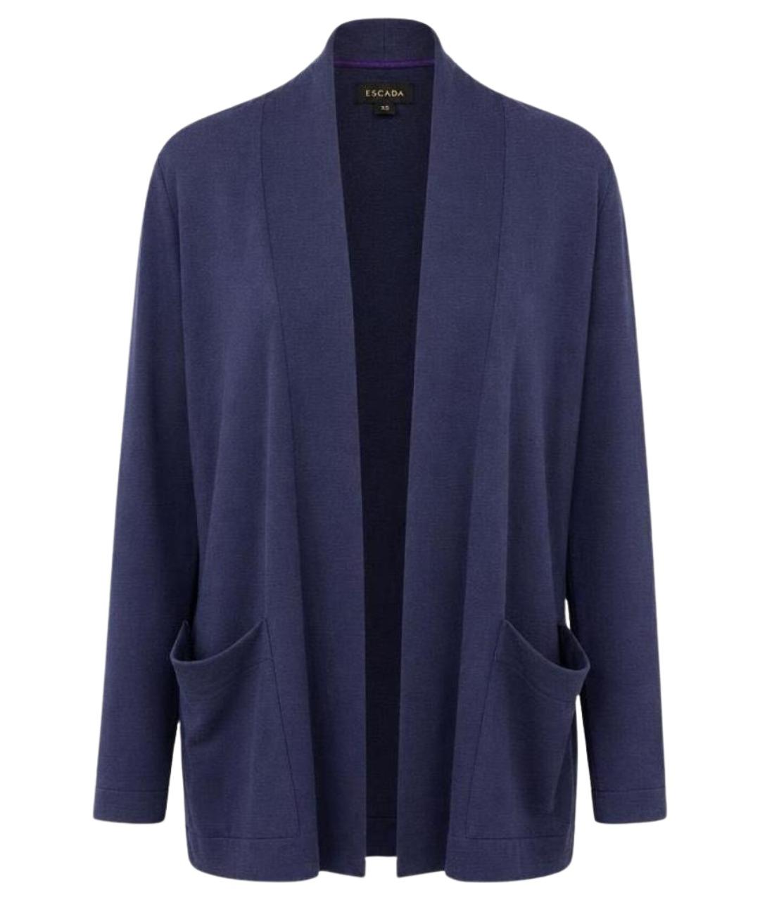 ESCADA Темно-синий шерстяной кардиган, фото 1