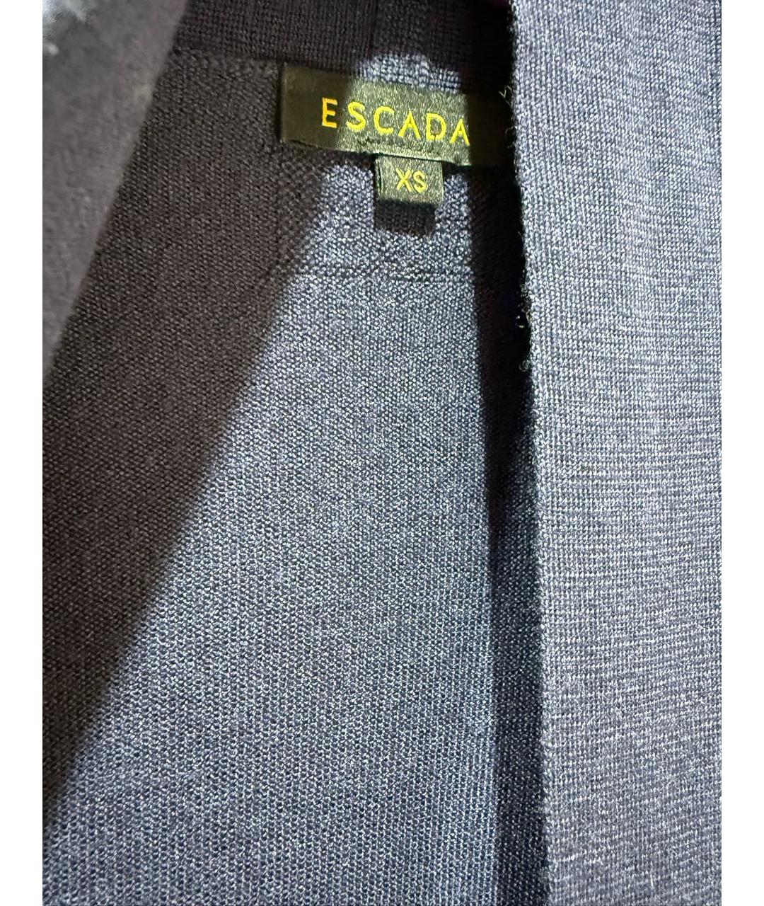 ESCADA Темно-синий шерстяной кардиган, фото 3