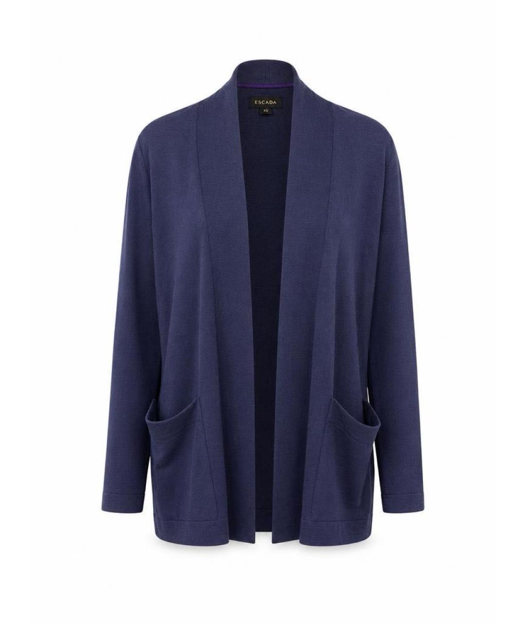 ESCADA Темно-синий шерстяной кардиган, фото 6