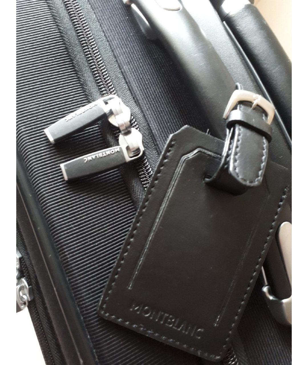 MONTBLANC Черный тканевый чемодан, фото 6