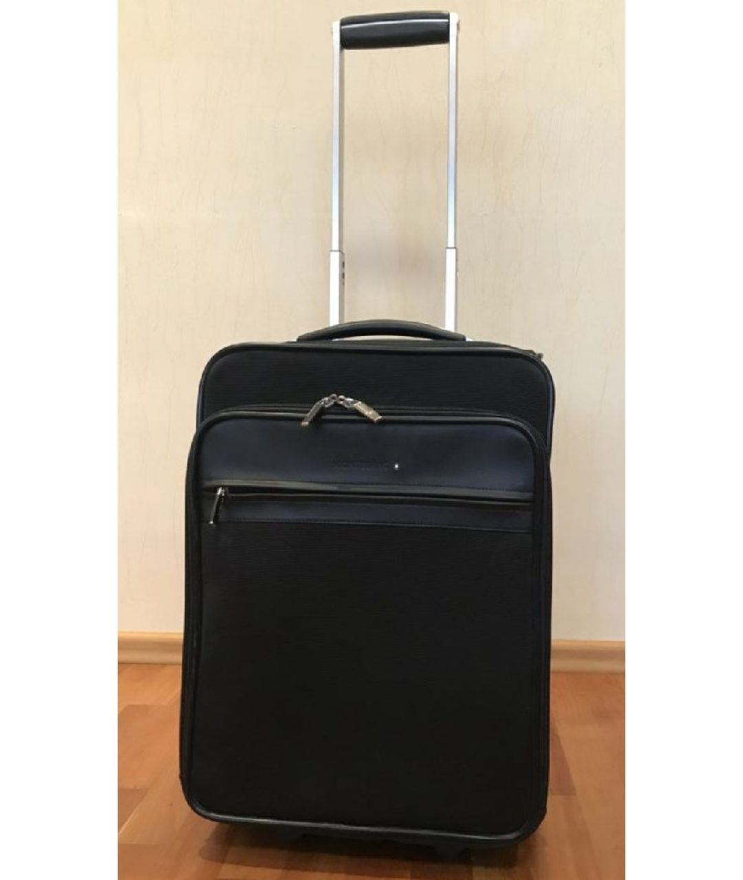 MONTBLANC Черный тканевый чемодан, фото 9