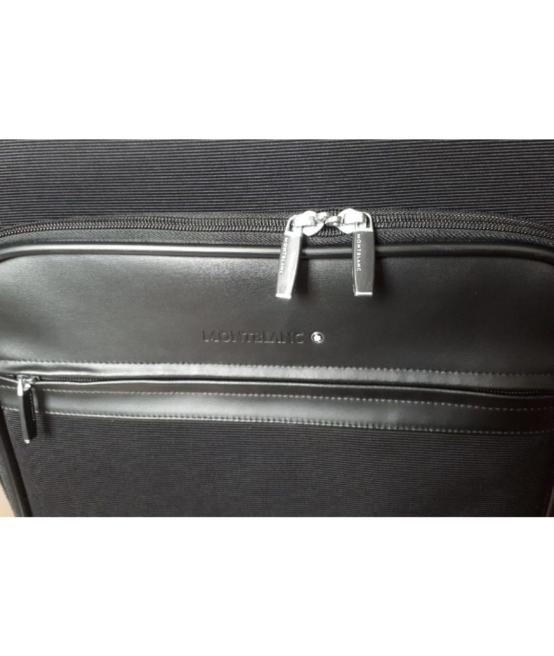 MONTBLANC Черный тканевый чемодан, фото 5