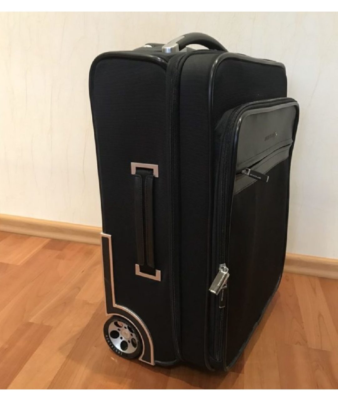MONTBLANC Черный тканевый чемодан, фото 3