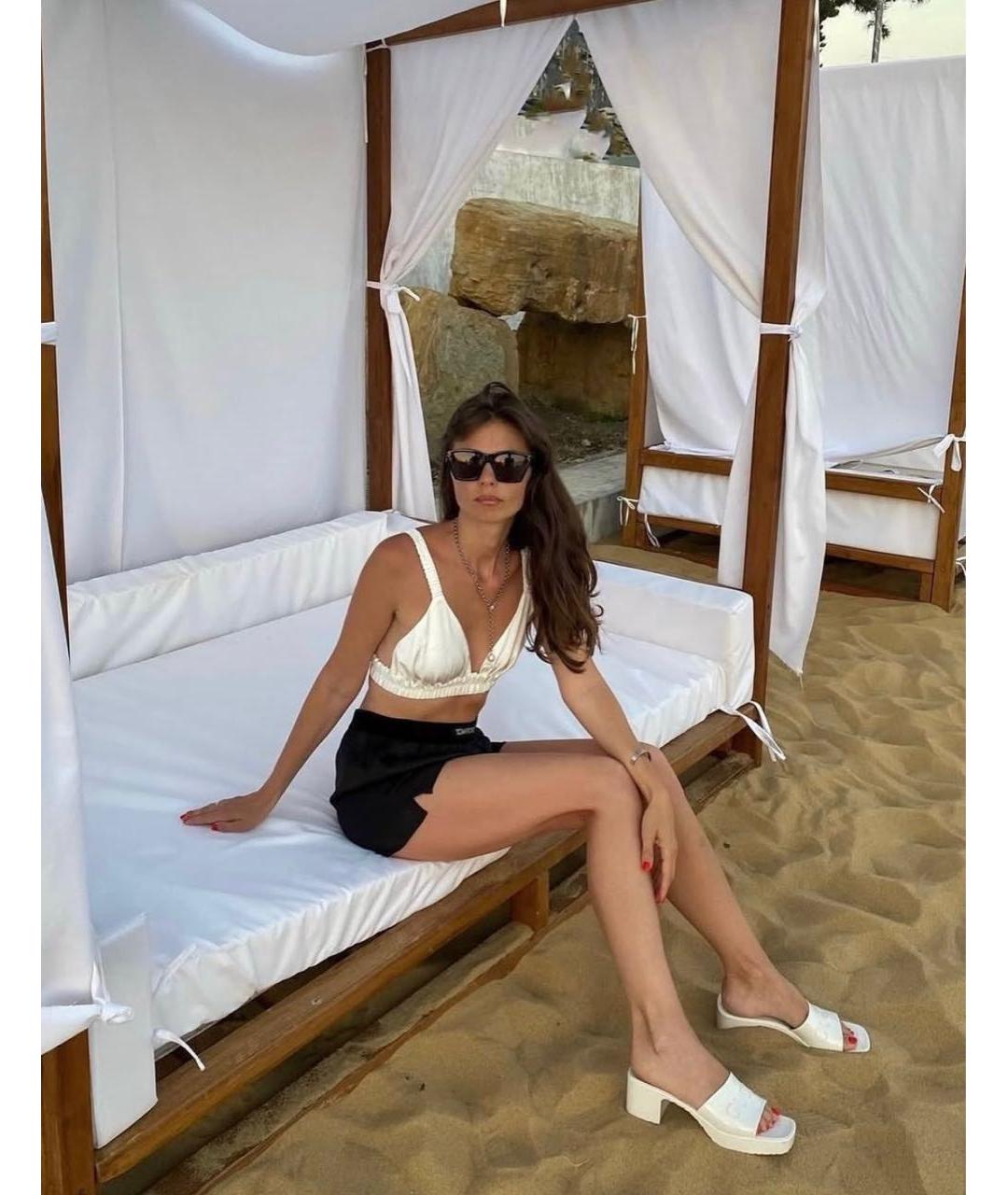 GUCCI Белые резиновые шлепанцы, фото 5