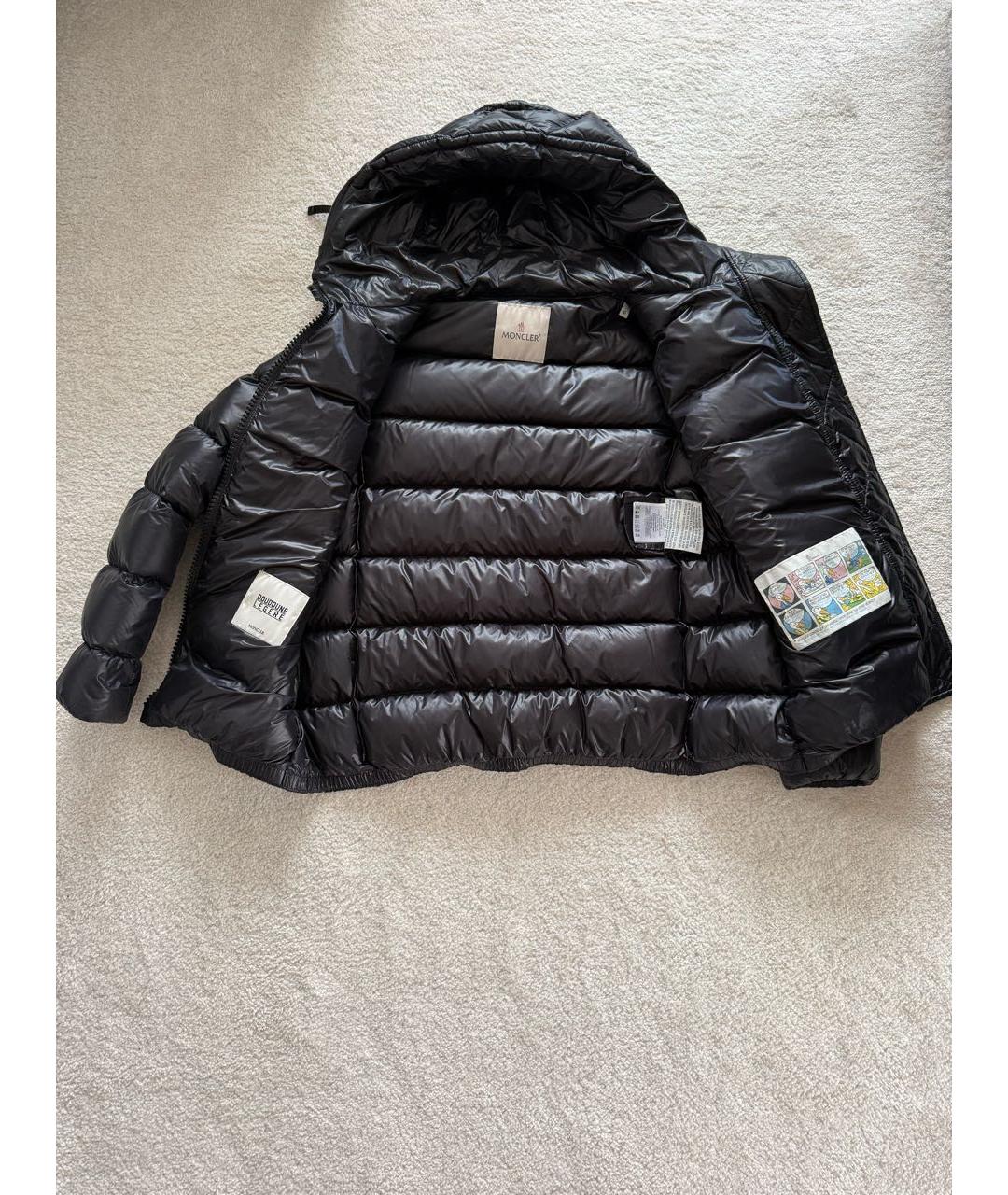 MONCLER Черный пуховик, фото 4