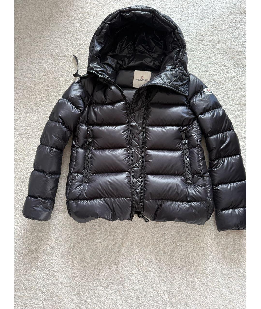 MONCLER Черный пуховик, фото 2