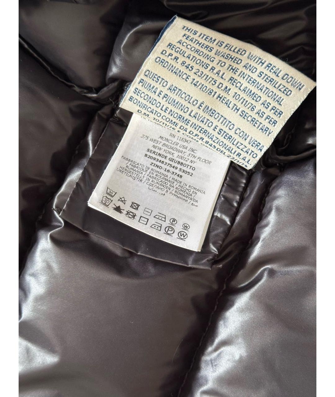 MONCLER Черный пуховик, фото 6