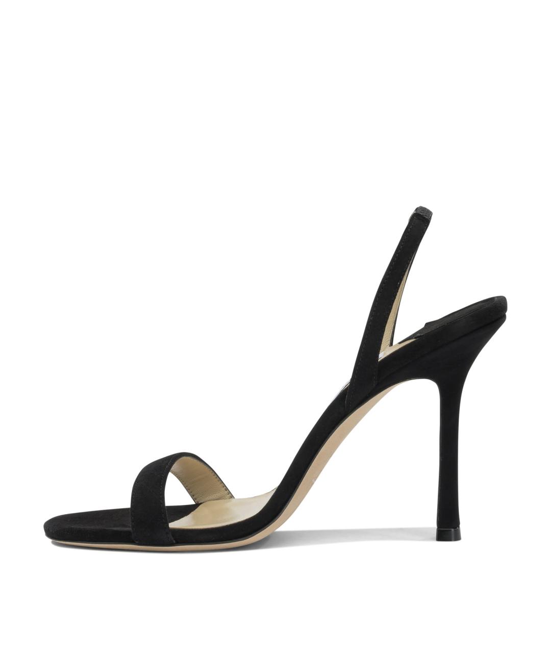 JIMMY CHOO Черные кожаные босоножки, фото 3